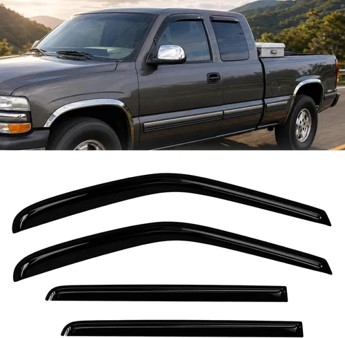 Vista 18 de Protectores de lluvia de ventana para Ford F150 SuperCab 2004-2014 2 piezas deflector de ventana para 09-14 F-150 con 2 puertas delanteras