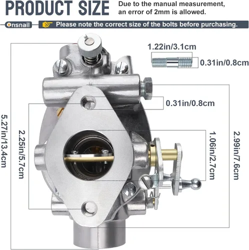 Vista 2 de Carburador EAE9510D para Ford 600 620 630 640 650 660 700 740 800 820 840 850 860 900 950 960 NAA Tractor con Carburador Marvel-Schebler TSX580 134