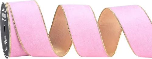 Vista 13 de Cinta metálica de terciopelo negro y dorado, 2.5 pulgadas x 10