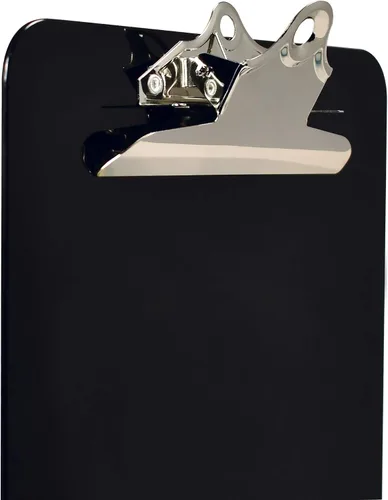Vista 4 de Better Office Products - Portapapeles de plástico negro, paquete de 12 unidades, duradero, 12.5 x 9 pulgadas, clip de metal estándar, color negro