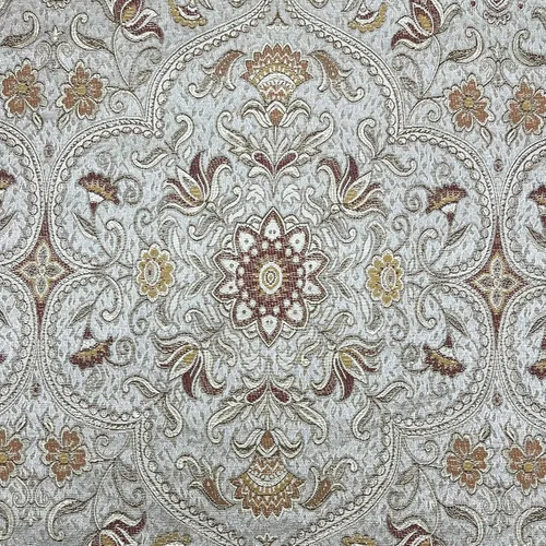 Vista 7 de Tela jacquard clásica de lujo con diseño ornamentado marroquí para tapicería, sofá, silla, comedor, tratamiento de ventanas, manualidades, 54