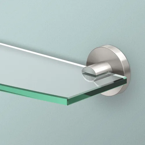 Vista 7 de Gatco 4666 Reveal - Estante de vidrio templado curvado montado en la pared de 20.13 pulgadas de ancho x 5.40 pulgadas de profundidad Estante