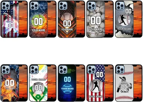 Vista 5 de Funda de goma personalizada con diseño de bandera de Estados Unidos con número de nombre para Samsung Galaxy América Fuego