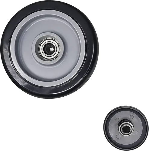 Vista 3 de Carrito de la compra Rueda 5" x 1-1/4" Poliuretano (Diámetro del eje: 3/8") 1 EA, 10 EA (1 EA)