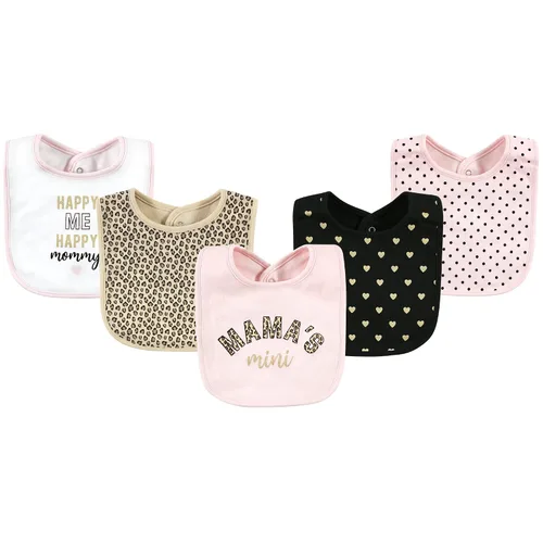 Vista 22 de Hudson Baby Baberos unisex de algodón para bebé, nube rosa, talla única (paquete de 2)