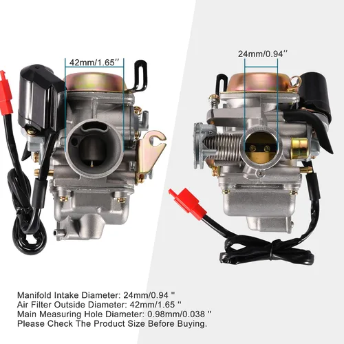 Vista 2 de GOOFIT PD24J carburador para GY6 150 cc ATV motor 157QMJ de Scooter
