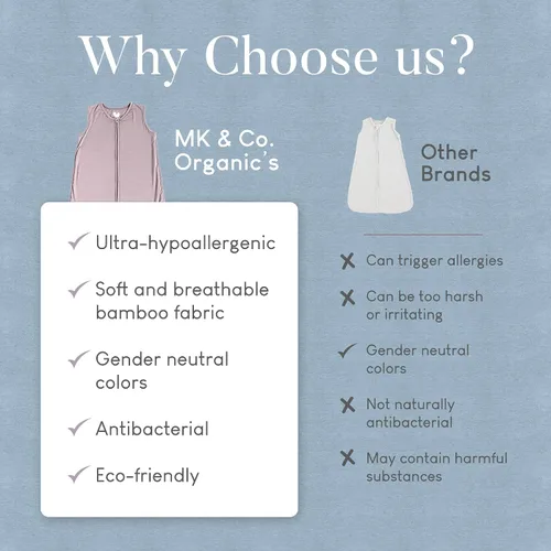 Vista 6 de MK & CO. ORGANICS - Saco de dormir unisex para bebé de 6 a 12 años y 12 a 24 meses