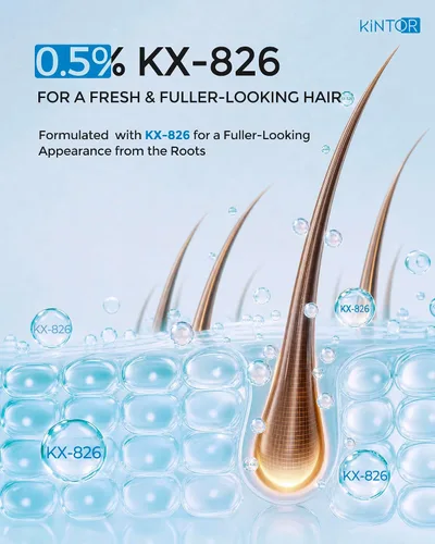 Vista 3 de KINTOR 0.5% KX-826 Solución revitalizante para el cabello, azul básico A-azul