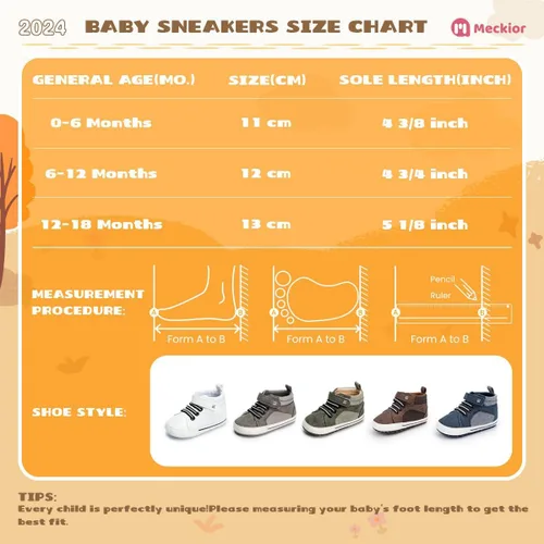 Vista 5 de Meckior Zapatos deportivos de tobillo para bebés y niñas pequeños, suela antideslizante suave, piel sintética, mocasines para bebés recién nacidos