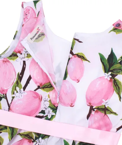 Vista 6 de Vestido de verano para niña, de algodón, con diseño floral