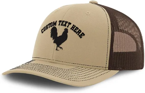 Vista 10 de Gorra de béisbol personalizada Gallo Sombra Gallo Silueta Bordado Malla Poliéster Embroidered Men & Women rooster trucker hat