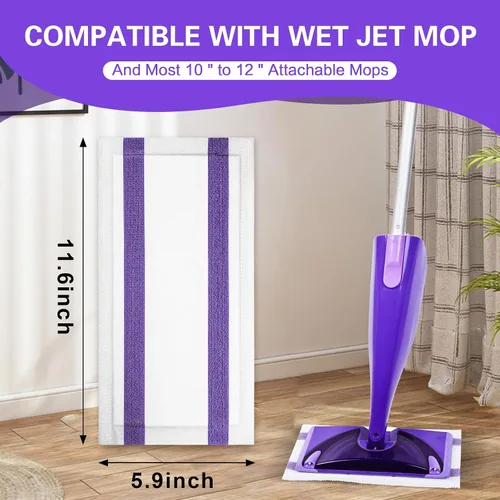 Vista 2 de Recambios de almohadillas para fregona compatibles con mopa WetJet