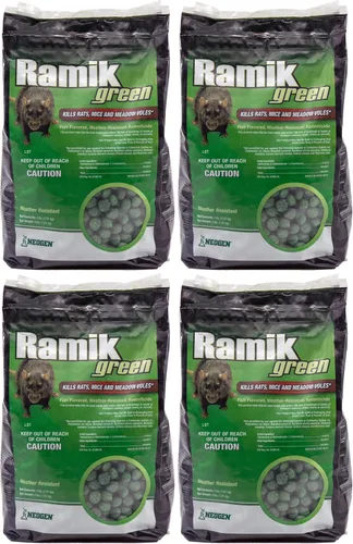 Vista 11 de Neogen Ramik Green con Sabor a Pescado - Pepitas de Rodenticida Resistentes a la Intemperie, bolsa de 4 libras (00615)
