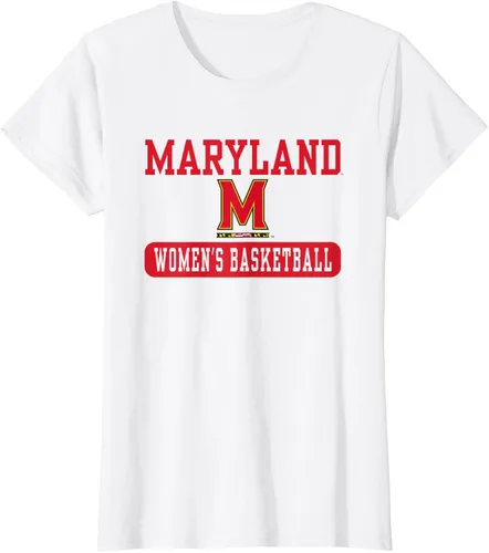 Vista 14 de Maryland Terrapins - Camiseta de baloncesto para mujer con licencia oficial, Blanco