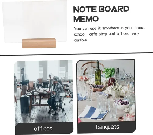 Vista 6 de Tablero de notas acrílico, lámpara de noche, tablero de mensajes, tablero de notas borrable, tablero de mensajes para el hogar, tablero de madera