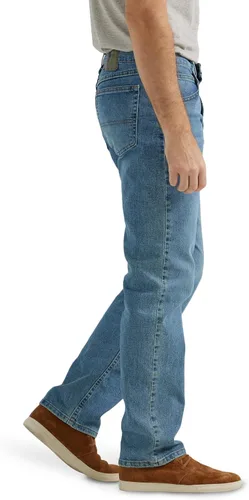 Vista 2 de Wrangler Authentics - Jeans clásicos de ajuste regular con 5 bolsillos Flex para hombre