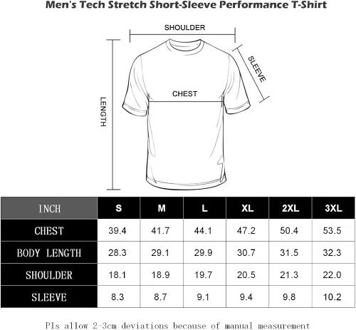 Vista 6 de Facitisu 5 Pack Mens Quick Dry Short Sleeve T-Shirts Casual Crew Neck Tee