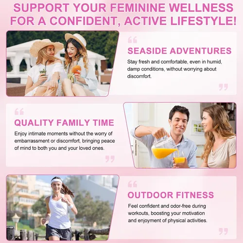 Vista 7 de 60 unidades de probióticos vaginales vitales fuente femenina, equilibrio de pH para mujeres, gomitas de equilibrio femenino, suplemento de salud