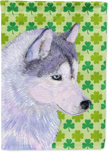 Vista 334 de Caroline's Treasures SS4442GF Affenpinscher Bandera de jardín con retrato de trébol del día de San Patricio para buzón, bandera decorativa