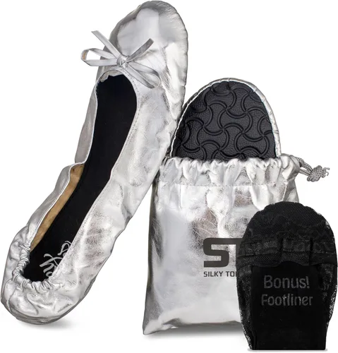 Vista 29 de Silky Toes Zapatos planos plegables para mujer, zapatos de ballet para A-Negro