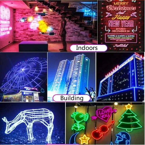 Vista 5 de lychee® Cinturón electroluminiscente de 3 pies, 3.3 ft, 3.3 ft, 3.3 ft, cinta electroluminiscente, cuerda de alambre EL con batería para decoración