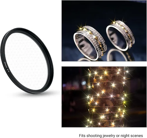 Vista 7 de PROfezzion Kit de filtro de estrella de 2.165 in, 3 piezas de filtro de estrella ajustable para Sony A7 II III IV con lente FE de 1.102-2.756 in