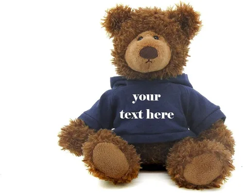 Vista 11 de Plushland Oso Frankie marrón de 12 pulgadas, regalo personalizado de animal de peluche, gran regalo para el día de la madre, día de San Valentín