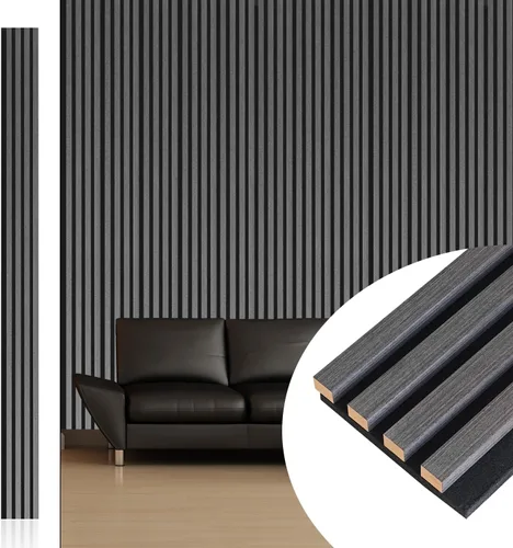 Vista 9 de NeatiEase Paquete de muestras de color de paneles de pared de madera, paneles de pared de listones acústicos para decoración de paredes interiores