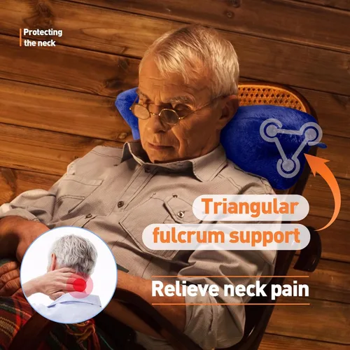 Vista 7 de Almohadas de cuello para sofá, sillón, soporte de cintura reclinable para cabeza, fijable, 1 pieza (azul)