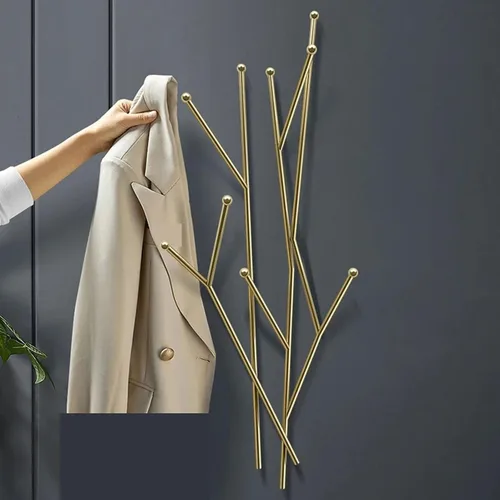 Vista 4 de Ganchos de pared para colgar abrigos, ganchos decorativos para el hogar, ganchos modernos (color estilo 2)