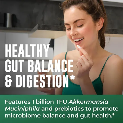 Vista 3 de Akkermansia Muciniphila Supplement With Prebiotics, 30 Capsules