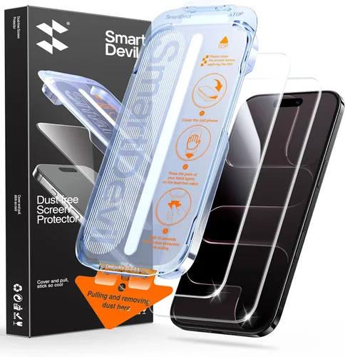 Vista 24 de SMARTDEVIL Paquete de 2 protectores de pantalla de privacidad para iPhone Air, vidrio templado 9H antiespía de 28°, resistente a impactos