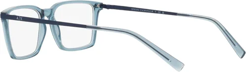 Vista 5 de AX ARMANI EXCHANGE AX3077 - Marcos rectangulares para anteojos con receta para hombre, lente transparente brillanteazul demostración, 2.126in, Azul