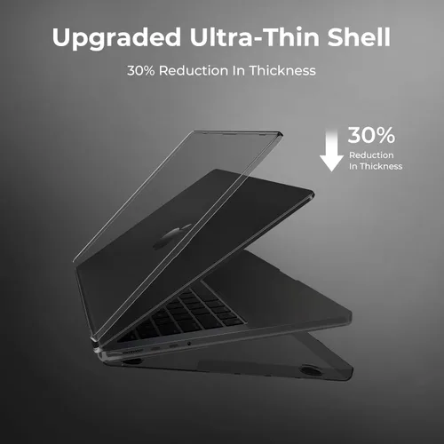 Vista 3 de EooCoo Funda compatible con MacBook Pro de 14 pulgadas M5 2026 2025-2021 M4 M3 M2 M1 Pro/Max Chip, carcasa dura transparente, fácil de instalar