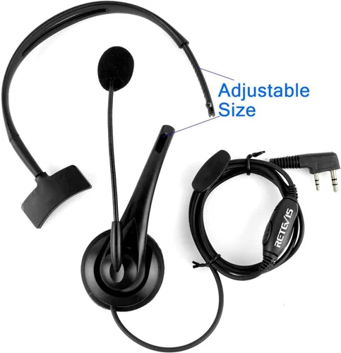 Vista 15 de Retevis Auricular Walkie Talkie, micrófono de auge, para RT22/RT68/RT21/H777