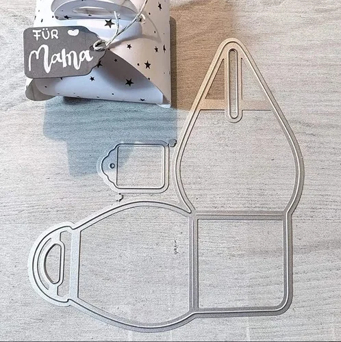 Vista 4 de Paquete de caja de regalo, troqueles de metal, troqueles de corte, paquete de caja de regalo, tarjetas de papel, plantillas cortadas para bricolaje
