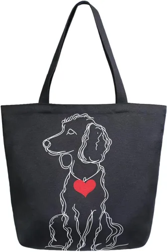 Vista 32 de ALAZA - Linda bolsa de lona grande con diseño de bulldog pug negro francés, reutilizable, para compras, con asas, resistente, lavable Multi 13