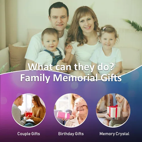 Vista 6 de HAN'S LASER Foto de cristal 3D, regalos personalizados con tu propia foto para el día de la madre, aniversario, boda, cumpleaños, Navidad, imagen 3D