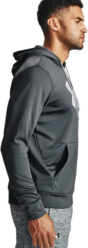 Vista 3 de Under Armour - Sudadera de polar con capucha para hombre con logotipo grande