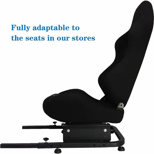 Vista 7 de Marada Soporte de asiento trasero de carreras, soporte de medio asiento trasero para soportes de volante a cabina de simulador de carreras, soporte