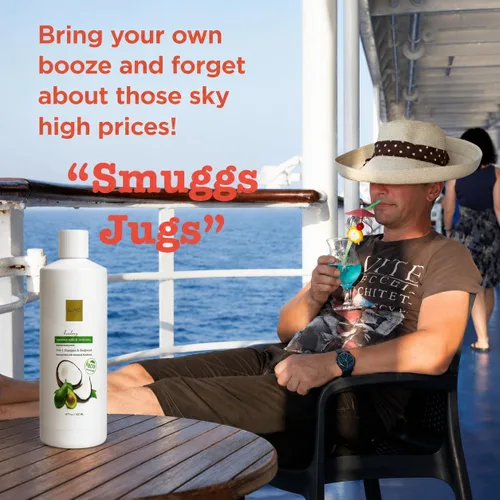Vista 5 de Smuggs Jugs Cruise Hidden Liquor Flask Set, 2 Fake Shampoo Bottles Leakproof Rum Runners, 17.3 oz Each Bottle, Includes Pourer & Seals, Liquor