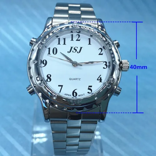 Vista 3 de Arabic Talking Watch para personas ciegas o personas con discapacidad visual, Moderno