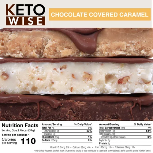 Vista 2 de Keto Wise Fat Bombs - Hecho con aceite MCT que contiene chocolate, bajo en grasa, bajo en carbohidratos y apto para dieta cetogénica, 0.28 oz