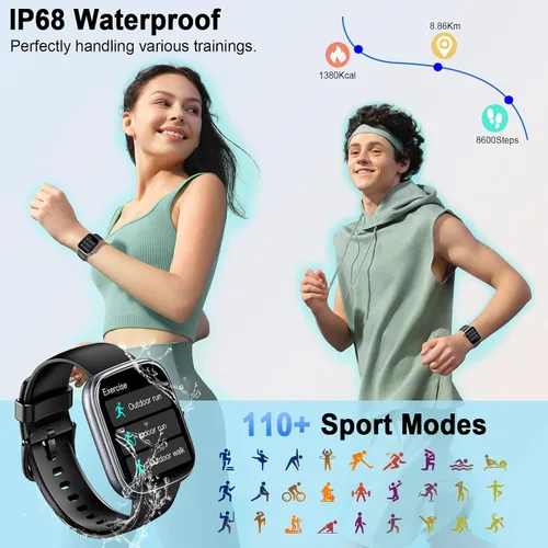 Vista 7 de Reloj inteligente (respuesta/hacer llamadas), reloj inteligente HD 2025 de 1.91 pulgadas para hombres y mujeres, más de 112 modos deportivos