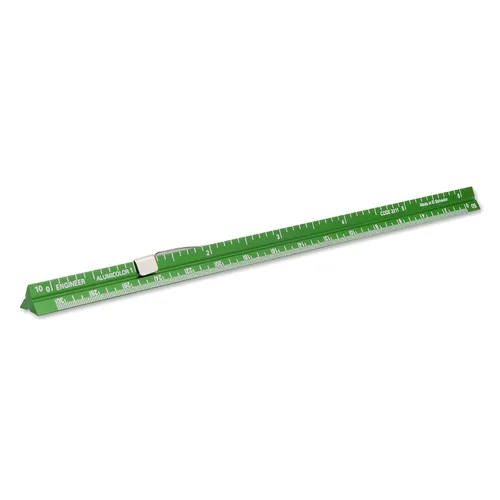 Vista 45 de Alumicolor Regla Métrica de Bolsillo para Arquitecto de Aluminio, 15CM, Negro