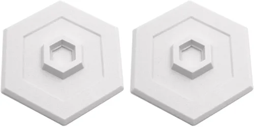 Vista 4 de Prime-Line U 9275 - Protector de pared cóncava autoadhesivo de 5 pulgadas, vinilo rígido, blanco, (paquete individual)