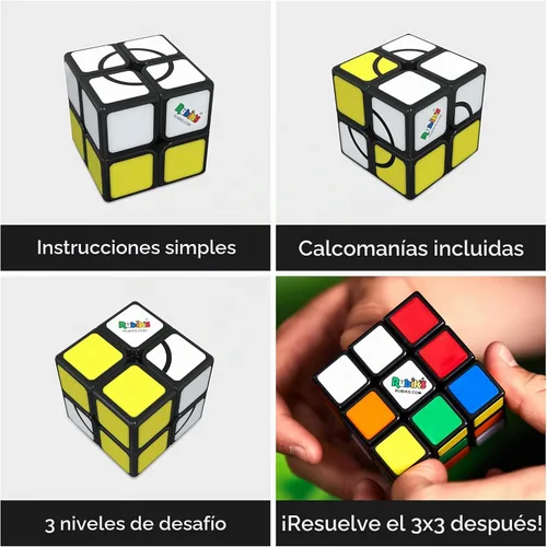 Vista 4 de Rubik’s Cube, Aprendiz, Cubo Principiante 2x2, Rompecabezas Clásico de Combinación de Colores, Rompecabezas Sensorial para Solución de Problemas