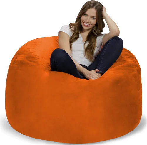 Vista 10 de Chill Sack - Sillón puff, Tela, Suave lino sintético, color negro.