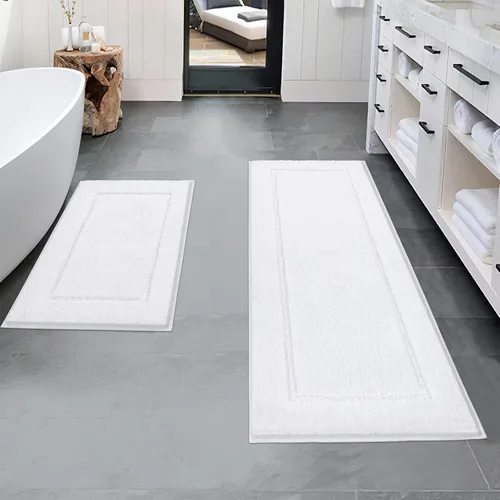 Vista 61 de Pauwer Juego de baño, alfombras de baño antideslizantes, alfombras de ducha absorbentes para suelo de baño, bañera y ducha, color azul aguamarina