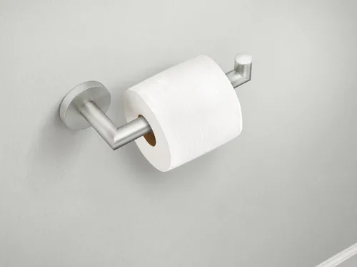 Vista 3 de Moen Y5709BN - Soporte moderno para papel higiénico de un solo poste, níquel cepillado Diseño de poste único, soporte montado en la pared